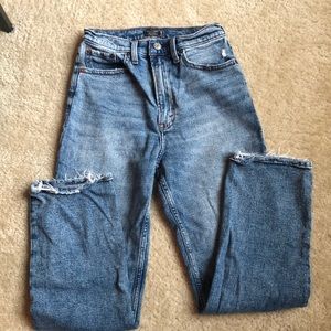 Abercrombie and Fitch High Rise Crop Denim